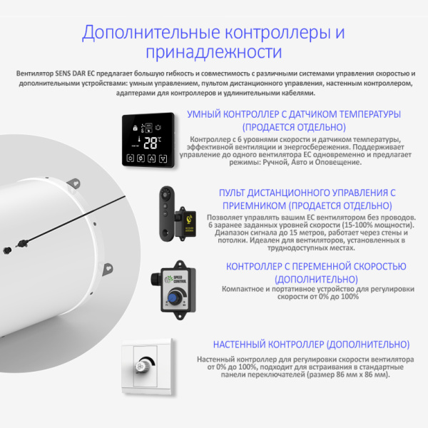 Вентилятор канальный SENSDAR SE-A315J